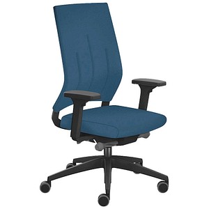 sedus Bürostuhl se:quaterback 2, QB-105/204 Stoff blau, Gestell schwarz