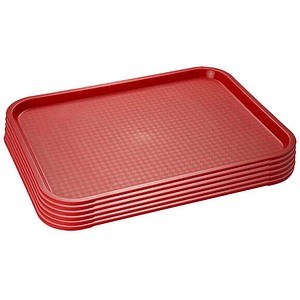 APS Tabletts rot rechteckig 35,0 x 27,0 cm, 6 St.