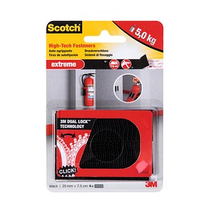 Scotch Klettstreifen Extreme Fastener schwarz, 4 St.