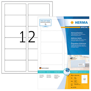 HERMA Adressetiketten weiß 88,9 x 46,6 mm, 80 Blatt