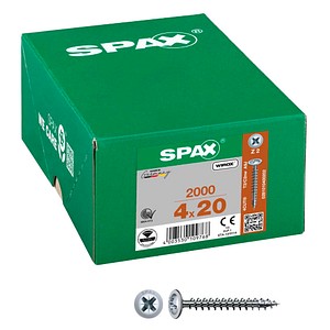 SPAX® Universalschrauben Z2 Rückwandkopf WIROX 0281010400202 4 mm x 20 mm, 2.000 St.