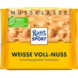 Ritter SPORT Weisse Voll-Nuss Schokolade 100,0 g, 1 St.
