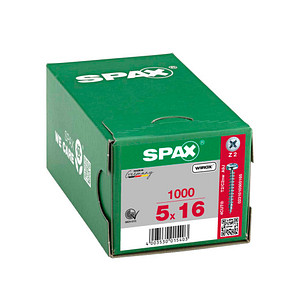 SPAX® Universalschrauben Z2 Halbrundkopf WIROX 16mm  x 5 mm, 1000 St.