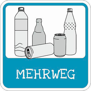 SafetyMarking® Hinweisschild "Flaschenentsorgung Mehrweg" quadrat 10,0 x 10,0 cm, 1 St.