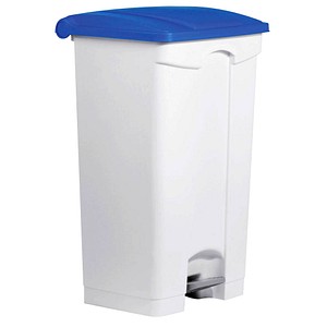 helit Mülleimer 90,0 l weiß, blau, 1 St.