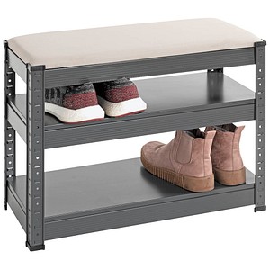 HAKU Möbel Schuhbank 55817 anthrazit, grau Metall 60,0 cm