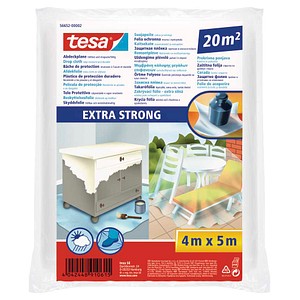 tesa Abdeckplane EXTRA STRONG 4,0 x 5,0 m transparent