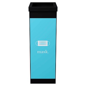 PAPERFLOW Mülleimer 60,0 l schwarz, hellblau, 1 St.