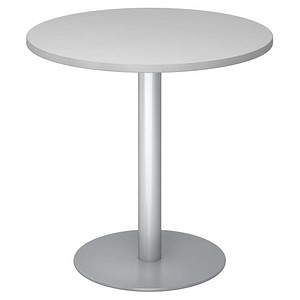 HAMMERBACHER Bistrotisch rund Spanplatte lichtgrau 80,0 x 80,0 x 74,0 cm, 1 St.