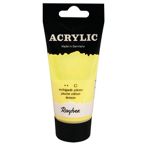 Rayher Acrylic Acrylfarben echtgelb zitrone 75,0 ml, 1 St.
