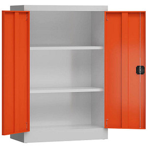 ClassiX Stahlschrank X-530294 feuerrot, lichtgrau 2 Fachböden 80,0 x 38,0 x 120,0 cm, aufgebaut, 1 St.