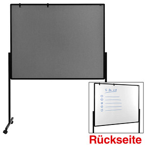 Legamaster Moderationswand 3in1 PREMIUM PLUS Multiboard XL 150,0 x 120,0 cm grau, weiß