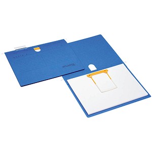 ATLANTA Hängehefter Serie E Karton blau DIN A4 1x kaufmännische Heftung, 5 St.