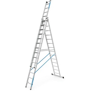 ZARGES Vielzweckleiter Skymaster Plus X silber 3x 14 Sprossen, H: 973,0 cm