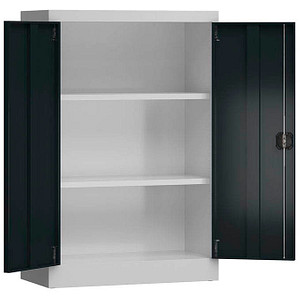 ClassiX Stahlschrank X-530298 anthrazit, lichtgrau 2 Fachböden 80,0 x 38,0 x 120,0 cm, aufgebaut, 1 St.
