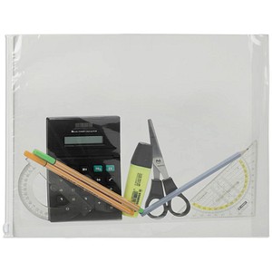 Topmatic® Gleitverschlussbeutel mit Bodenfalte 35,0 x 45,0 cm transparent/weiß 70 my, 1 St.