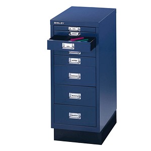 BISLEY MultiDrawer™ L298S Schubladenschrank oxfordblau 8 Schubladen 27,8 x 38,0 x 67,0 cm