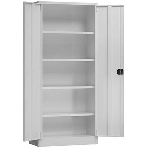ClassiX Stahlschrank X-530330 lichtgrau 4 Fachböden 80,0 x 38,0 x 180,0 cm, aufgebaut, 1 St.