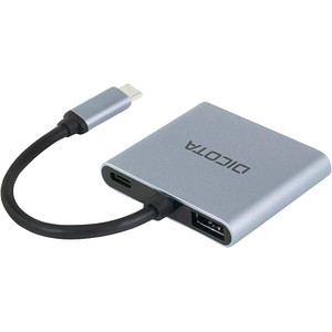 DICOTA USB-Hub D32063 4-fach silber