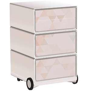 PAPERFLOW easyBox Colour Rollcontainer weiß, bunt 61531 4 Auszüge 39,0 x 43,6 x 64,2 cm