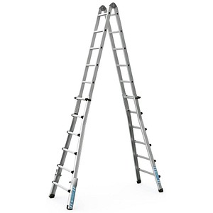ZARGES Vielzweckleiter Variotec V silber 4x 6 Sprossen, H: 640,0 cm