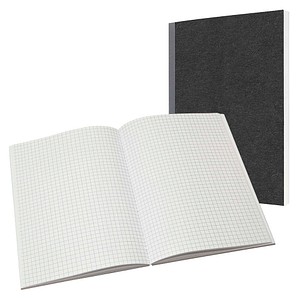 SIGEL Notizbuch Quicknote ca. DIN A5 kariert, schwarz Hardcover 200 Seiten, 1 St.