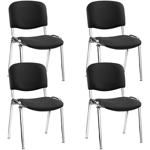 Nowy Styl Besucherstühle Iso ISO CR 1.3 C11 schwarz Stoff, 4 St.