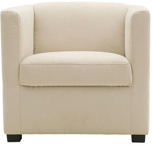 DOMO Collection Sessel BOB beige schwarz Stoff 72,0 cm 75,0 cm, 1 St.