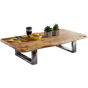 WOHNLING Couchtisch rechteckig Massivholz akazie 115,0 x 58,0 x 25,0 cm, 1 St.