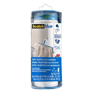 Scotch Blue™ Abdeckfolie mit Abroller transparent 270,0 cm x 17,0 m 1 Rolle