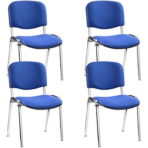Nowy Styl Besucherstühle Iso ISO CR 1.3 C06 blau Stoff, 4 St.