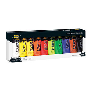 KREUL SOLO GOYA Acrylfarben farbsortiert 10 x 100,0 ml, 10 St.