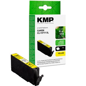 KMP  gelb Druckerpatrone kompatibel zu Canon CLI-571 XL Y