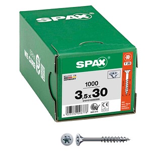 SPAX® Universalschrauben T20 Senkkopf WIROX 0191010350305 3,5 mm x 30 mm, 1.000 St.