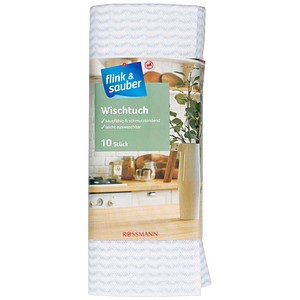 flink & sauber Wischtücher Viskose 60 °C waschbar, 10 St.