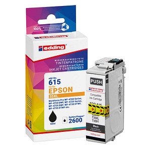edding EDD-615 schwarz Druckerpatrone kompatibel zu EPSON 35XL / T3591XL