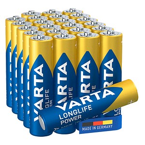 VARTA Batterien LONGLIFE Power Cube Alkali-Mangan Micro AAA 1,5 V, 24 St.