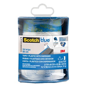 Scotch Blue™ Abdeckfolie mit Abroller transparent 60,9 cm x 27,4 m 1 Rolle
