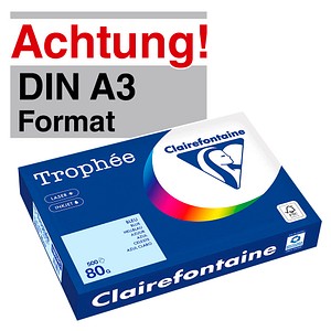 Clairefontaine Kopierpapier Trophée hellblau DIN A3 80 g/qm 500 Blatt