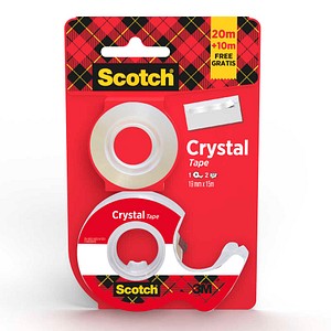 Scotch Klebefilmabroller Crystal Tape rot