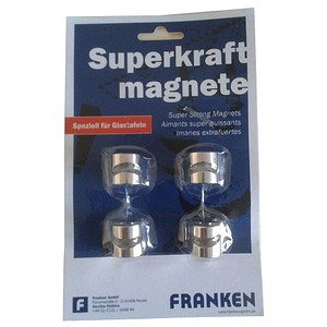 FRANKEN Magnethaken silber, Metall 1,6 x 1,6 cm, 4 St.