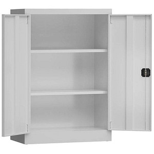 ClassiX Stahlschrank X-530320 lichtgrau 2 Fachböden 92,0 x 42,0 x 120,0 cm, aufgebaut, 1 St.