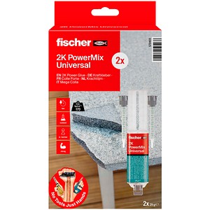 fischer 2K PowerMix Universal Alleskleber, 2 St.
