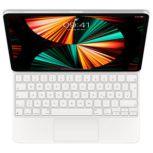 Apple Magic Keyboard Tablet-Tastatur weiß geeignet für Apple iPad Air 5G (2024), Apple iPad Pro 12,9" 3. Gen (2018), App