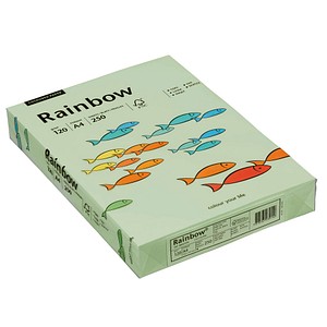 Rainbow Kopierpapier COLOURED PAPER hellgrün DIN A4 120 g/qm 250 Blatt Rainbow Kopierpapier COLOURED PAPER hellgrün DIN A4 120 g/qm 250 Blatt
