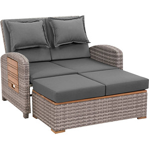greemotion Loungesofa Bahia Tobago grau Kunststoff, Metall, 9-teilig