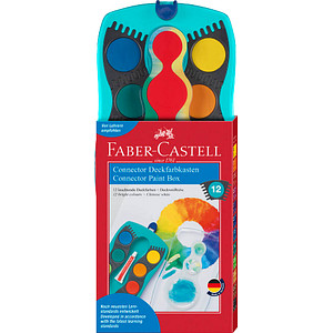 FABER-CASTELL Connector Wasserfarbkasten 12 Farben