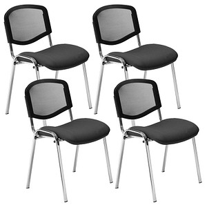 Nowy Styl Besucherstühle Iso Ergo Mesh anthrazit Stoff, 4 St.