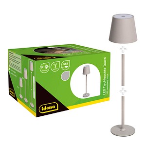 Idena 50153 Touch LED Tischlampe grau