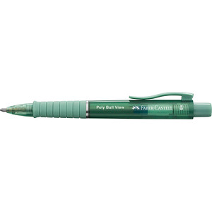 FABER-CASTELL Kugelschreiber Poly Ball View grün/transparent, Schreibfarbe: blau, 1 St.